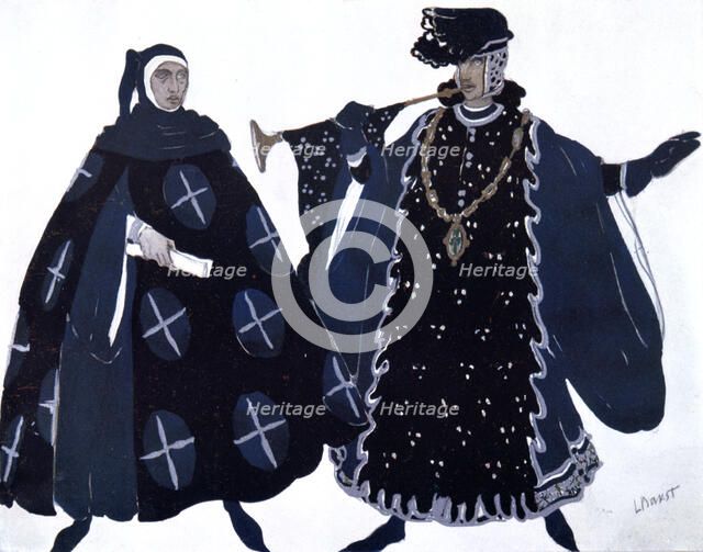'Two Heralds', ballet costume design, 1911. Artist: Leon Bakst