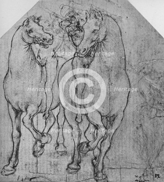'Two Horsemen', c1480 (1945). Artist: Leonardo da Vinci.