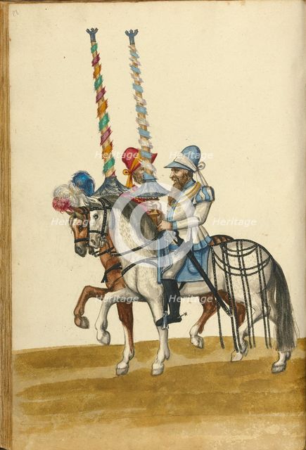 Two Horsemen with Lances, about 1560-1570. Creator: Unknown.