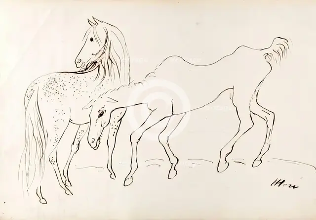 Two Horses, 1825-1839. Creator: James Howe.