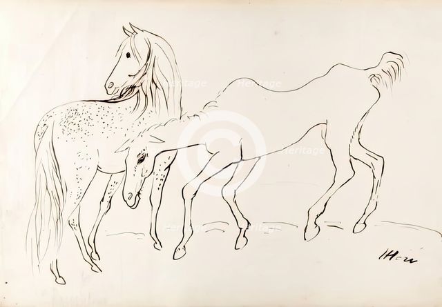 Two Horses, 1825-1839. Creator: James Howe.