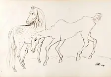 Two Horses, 1825-1839. Creator: James Howe