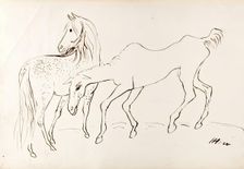 Two Horses, 1825-1839. Creator: James Howe