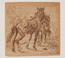 Two Horses, 1898. Creator: Christian Adolf Schreyer