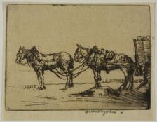 Two Horses, 1906. Creator: Donald Shaw MacLaughlan