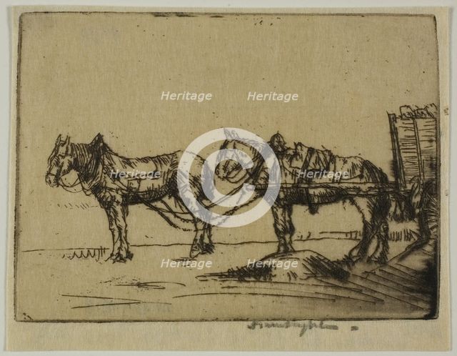 Two Horses, 1906. Creator: Donald Shaw MacLaughlan.