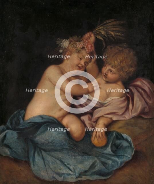 Two Infants, Personifications of Spring and Autumn, 1650-c.1670. Creator: Thomas Willeboirts.