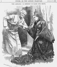 Two Jubilees - a Harmony in Black and White 1888. Creator: Unknown
