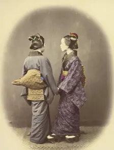 Two Japanese Women, 1866-1867. Creator: Felice Beato