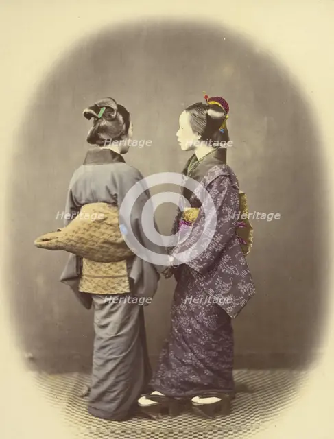 Two Japanese Women, 1866-1867. Creator: Felice Beato.