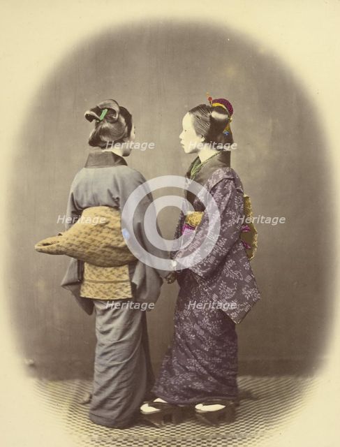 Two Japanese Women, 1866-1867. Creator: Felice Beato.
