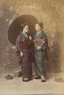 Two Japanese women, 1868-1880. Creator: Felice Beato