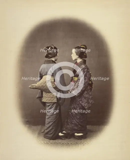 Two Japanese Women, 1868. Creator: Felice Beato.