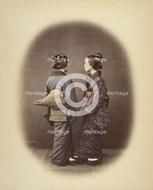 Two Japanese Women, 1868. Creator: Felice Beato.