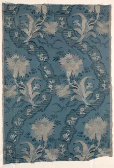 Two Joined Panels of Figured Silk, 1723-1774. Creator: Unknown