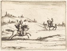 Two Knights, 1628. Creator: Jacques Callot