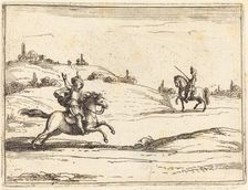 Two Knights, 1628. Creator: Jacques Callot