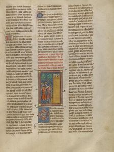 Two Knights in Conversation at the Castle of Tears, about 1320-1340. Creator: Unknown