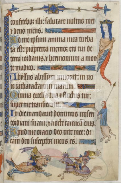 Two knights jousting, 1325-1335.  Creator: Unknown.
