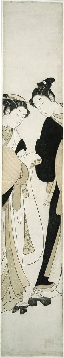 Two Komuso, c. 1768/69. Creator: Suzuki Harunobu