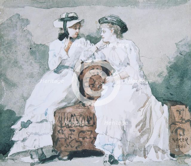 Two Ladies, 1880. Creator: Winslow Homer.