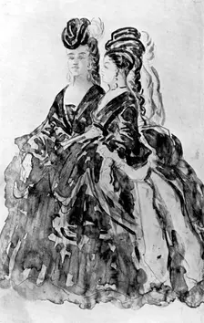 Two Ladies (1930).Artist: Constantin Guys