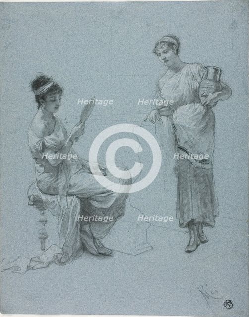 Two Ladies of Ancient Rome, c.1893. Creator: Paolo Mei.