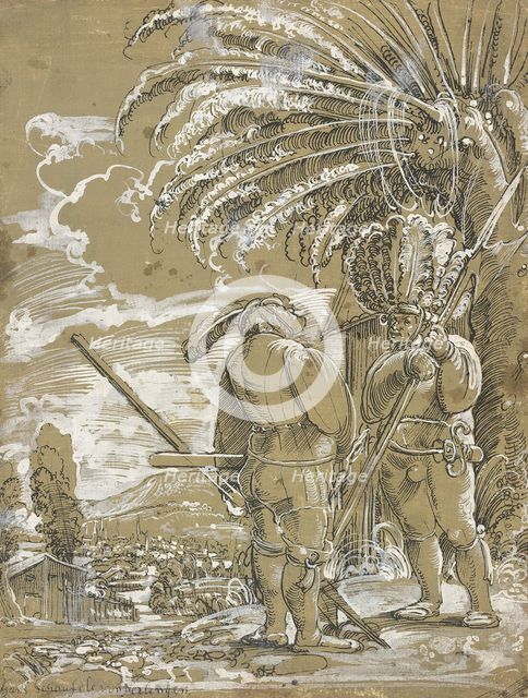 Two Landsknechts, c. 1520. Artist: Anonymous  