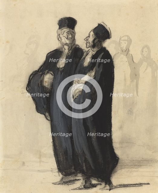 Two Lawyers. Creator: Honore Daumier.