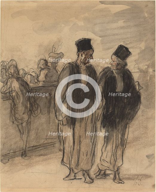 Two Lawyers. Creator: Honore Daumier.