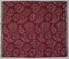 Two Lengths of Silk Damask, 1600s. Creator: Unknown