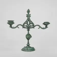 Two Light Candlestick, model n.d., cast c. 1850/1874. Creator: Antoine-Louis Barye