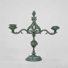 Two Light Candlestick, model n.d., cast c. 1850/1874. Creator: Antoine-Louis Barye