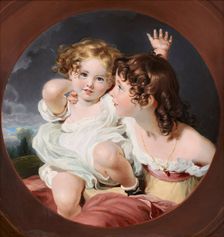 Two little girls, 1830. Creator: Marie Krafft
