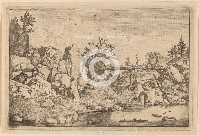 Two Logs in the Water, probably c. 1645/1656. Creator: Allart van Everdingen.
