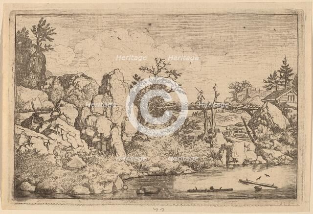 Two Logs in the Water, probably c. 1645/1656. Creator: Allart van Everdingen.