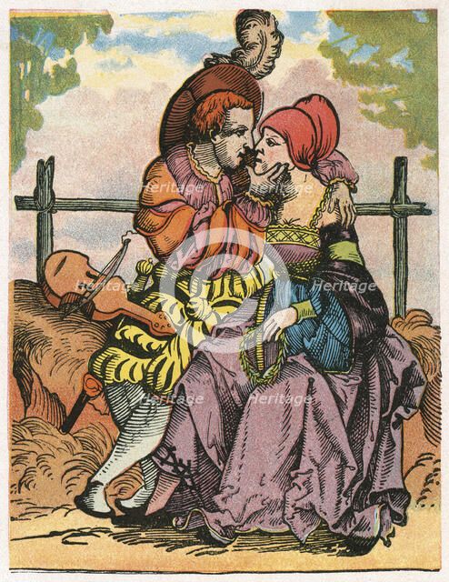 Two lovers, 16th century. Artist: Anon
