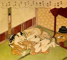 Two Lovers, c1750. Creator: Harunobu, Suzuki (1724-1770)