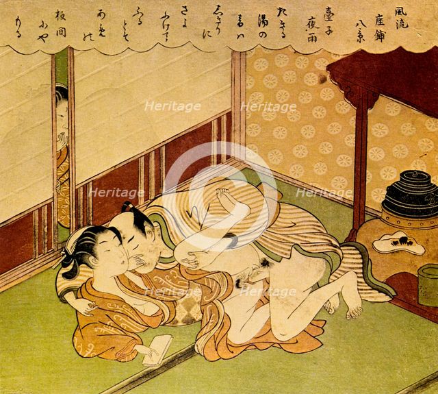 Two Lovers, c1750.  Creator: Harunobu, Suzuki (1724-1770).
