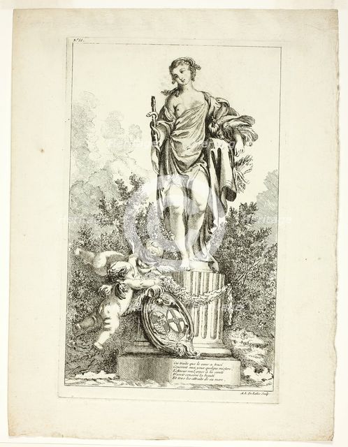 Two Lovers Giving Thanks to the Statue of Health, n.d. Creator: Ange-Laurent de La Live de Jully.