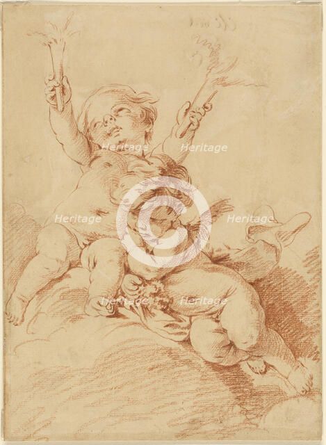 Two Putti, n.d. Creator: Francois Boucher.