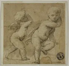 Two Putti, c. 1590. Creator: Unknown