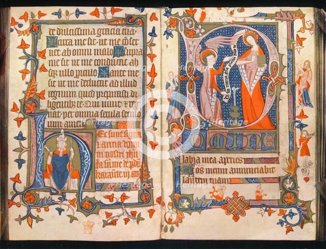 'Two pages from A Book of Hours', c1350. Artist: Unknown.