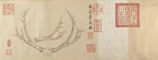 Two Paintings of Deer Antlers, dated 1762 and 1767. Creator: Emperor Qianlong