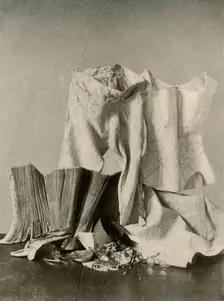 Two pairs of stays; breeches; bead bag; purse and quilted petticot c18th century, (1937). Creator: Unknown