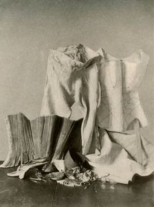 Two pairs of stays; breeches; bead bag; purse and quilted petticot c18th century, (1937). Creator: Unknown