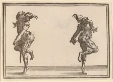 Two Pantaloons Dancing, 1621. Creator: Edouard Eckman