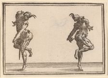 Two Pantaloons Dancing, 1621. Creator: Edouard Eckman