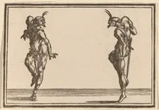 Two Pantaloons Dancing, 1621. Creator: Edouard Eckman