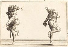 Two Pantaloons Dancing, c. 1622. Creator: Jacques Callot